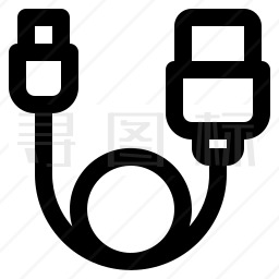 USB充电线图标