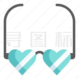 心形眼镜图标