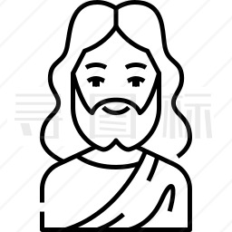 耶稣头像素描图片