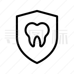 牙齿保护图标