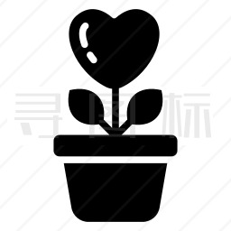 心形植物图标