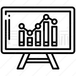 图表演示图标