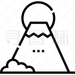 富士山简笔画风景图片
