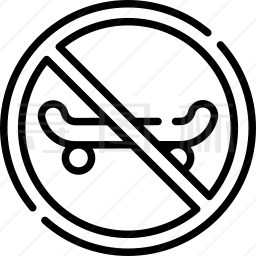 禁止滑板图标