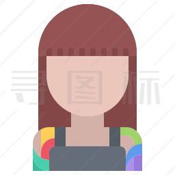 女孩纹身图标