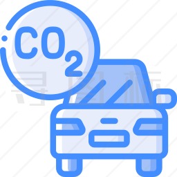 汽车二氧化碳图标