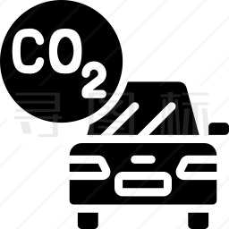 汽车二氧化碳图标