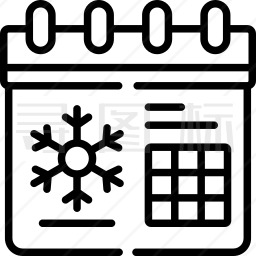 冬天日历图标