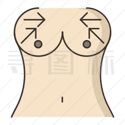 乳房缩小图标