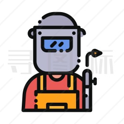 焊接工人图标