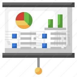 图表演示图标