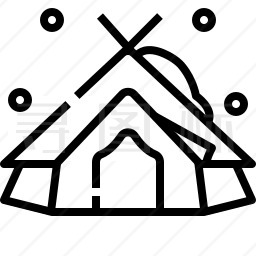 野营帐篷图标