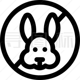 禁止兔子图标