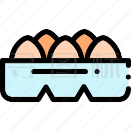 鸡蛋的纸箱图标