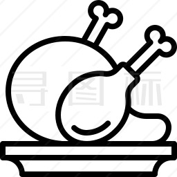 烤鸡肉图标