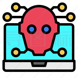 电脑机器人图标