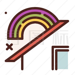 房子彩虹图标