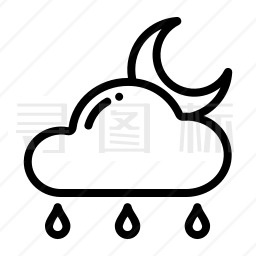 下雨的夜晚图标