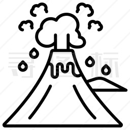 火山简笔画手抄报图片