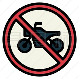 不准骑摩托车图标