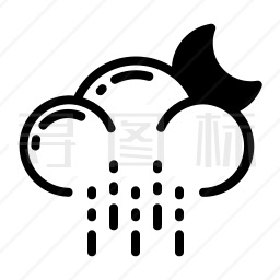 下雨的夜晚图标