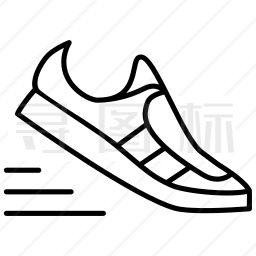 运动鞋线条画图片
