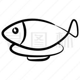炸鱼简笔画 简单图片