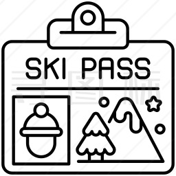 滑雪通行证图标