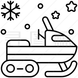 圣诞雪橇车简笔画图片