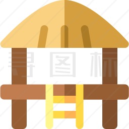 海滩小屋图标