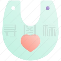 婴儿围兜图标