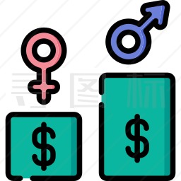 性别工资差距图标