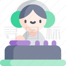 电台的音乐节目主持人图标