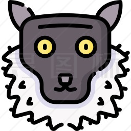 黑白皱狐猴图标