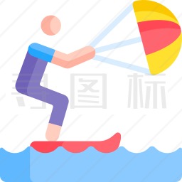 风筝冲浪图标