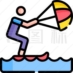 风筝冲浪图标