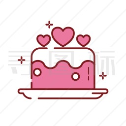 心形蛋糕图标