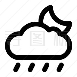 下雨的夜晚图标