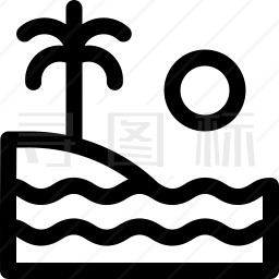 海滩图标