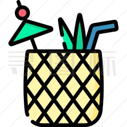 菠萝鸡尾酒图标