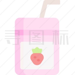 草莓牛奶图标