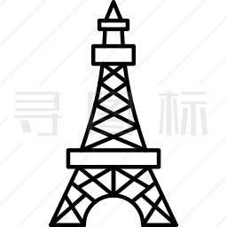 日本东京晴空塔简笔画图片