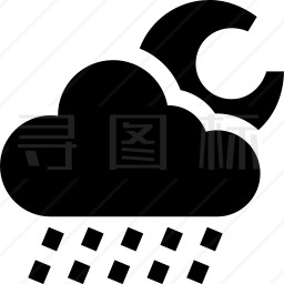 下雨的夜晚图标