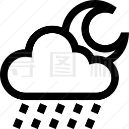 下雨的夜晚图标