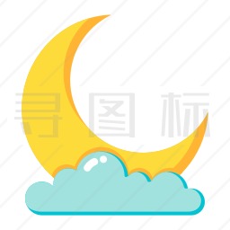 多云的夜晚图标