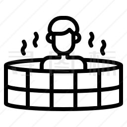 热水浴缸图标