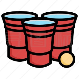 啤酒和乒乓球图标