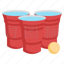 啤酒和乒乓球图标