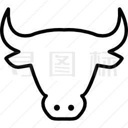 奶牛头部轮廓图标