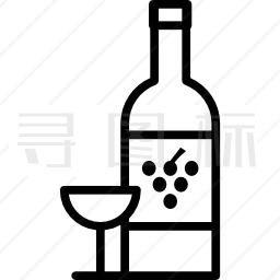 玻璃酒瓶图标